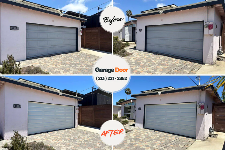 Before and after: garage door repair Lyndon, KY